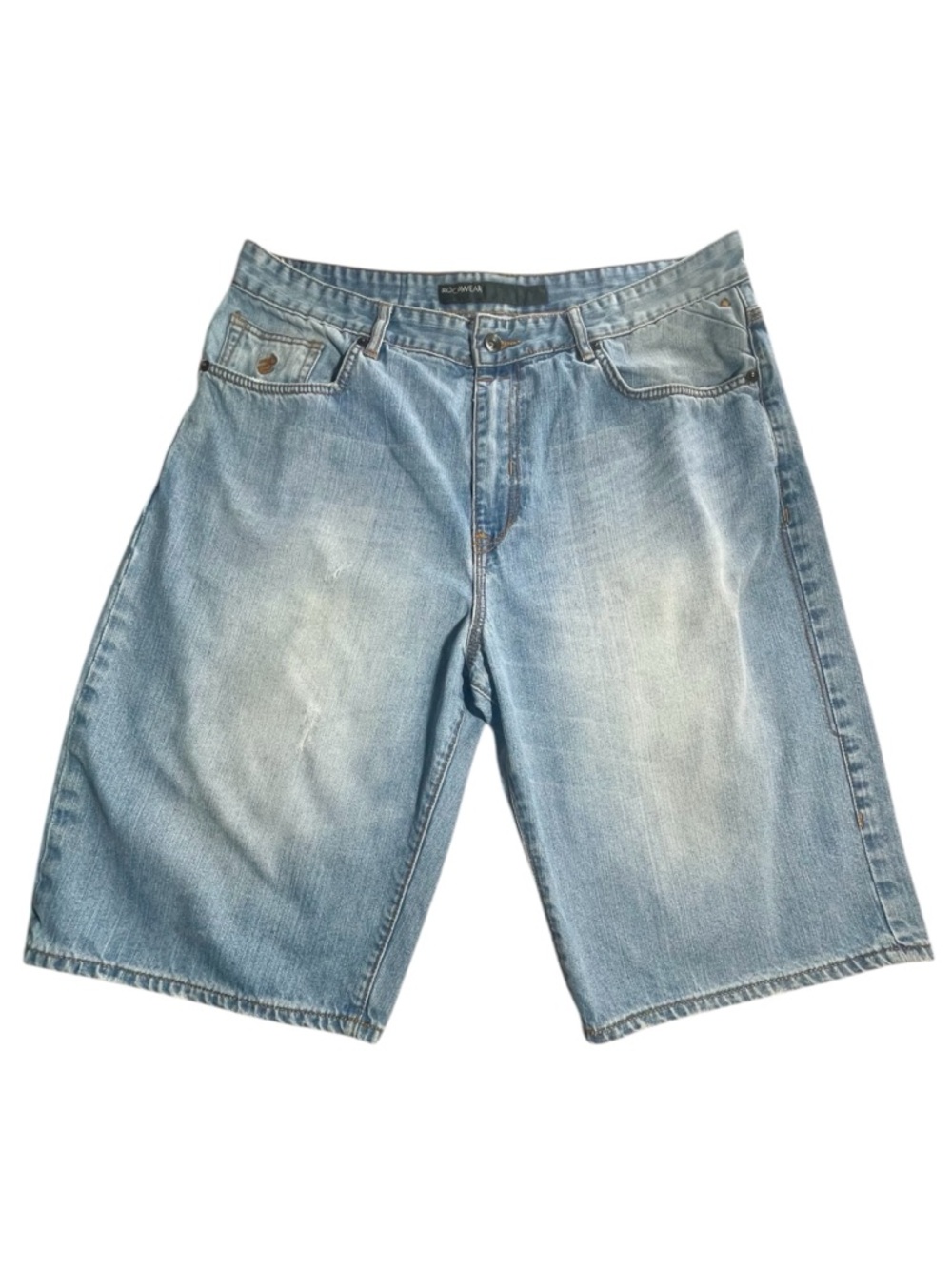 Rocawear Light Blue Denim Jeans with Brown Stitching